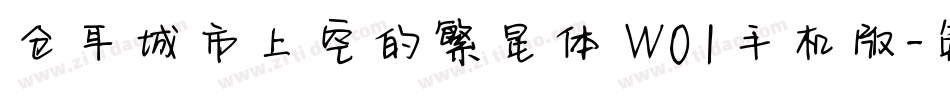 仓耳城市上空的繁星体 W01手机版字体转换